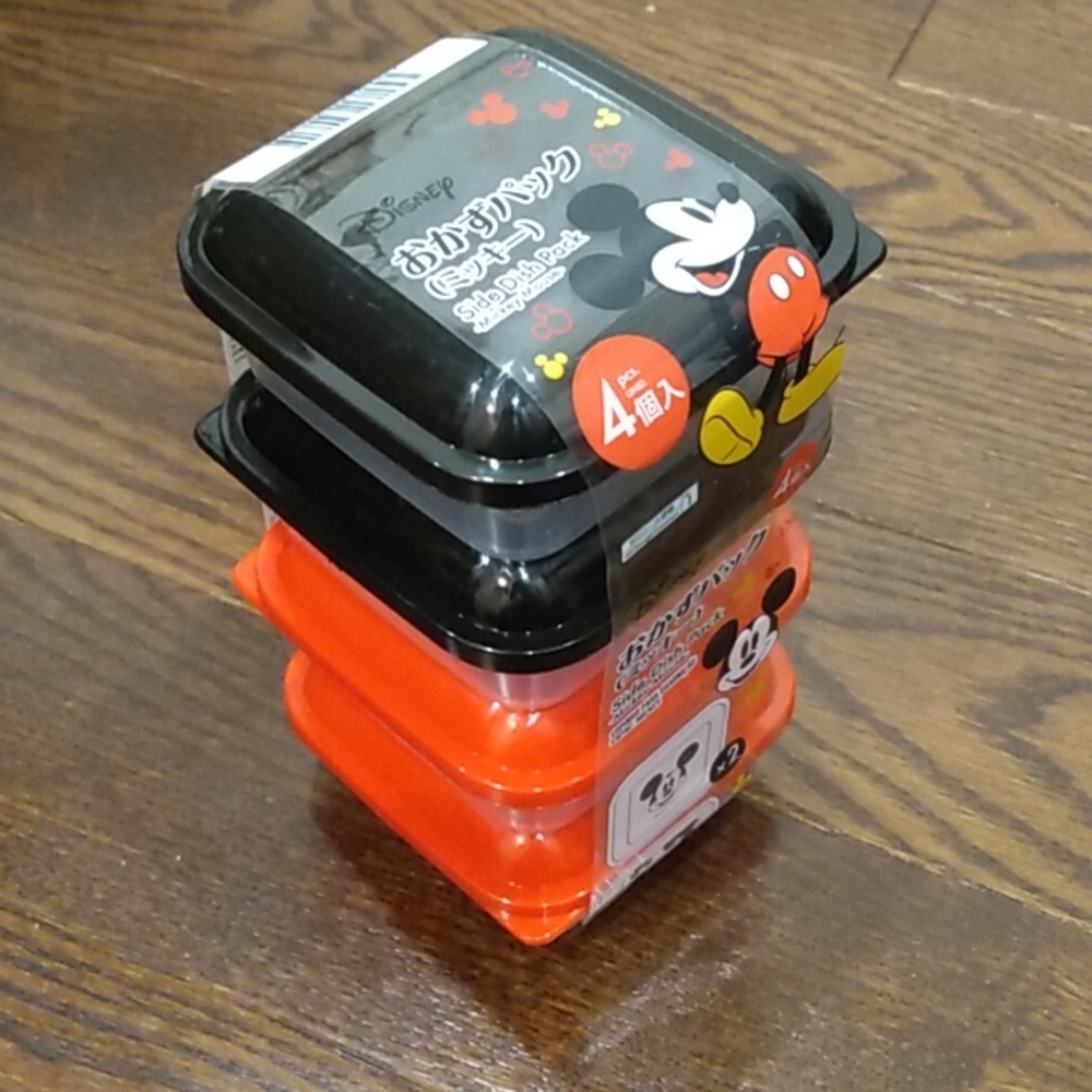 Disney Mickey Mouse 4 Side Dish Snack Container Pack